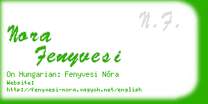 nora fenyvesi business card